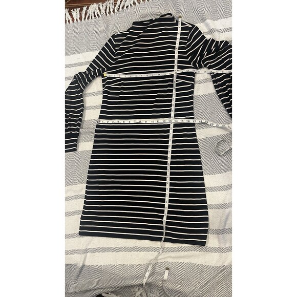 Ann Taylor Dress Black Striped Lantern Sleeve Shift  Size Small New With Tags - Picture 8 of 9